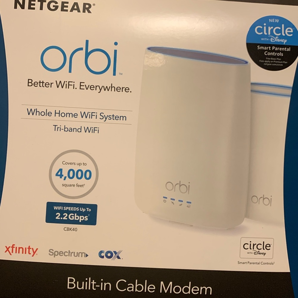 Open Box Orbi by Netgear whole home mesh wifi